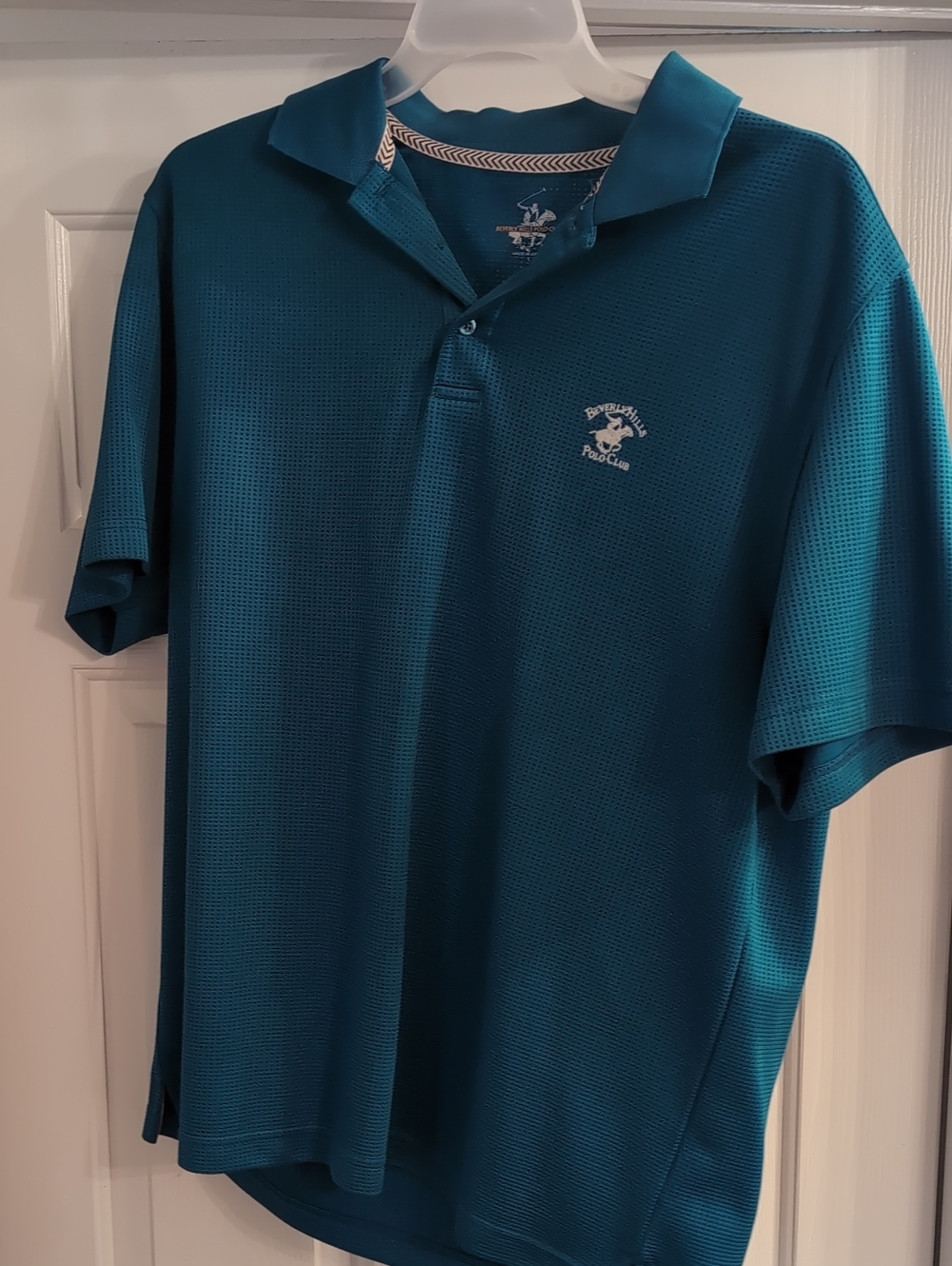 Beverly Hills Polo Club Men's Teal Blue Polo Shirt